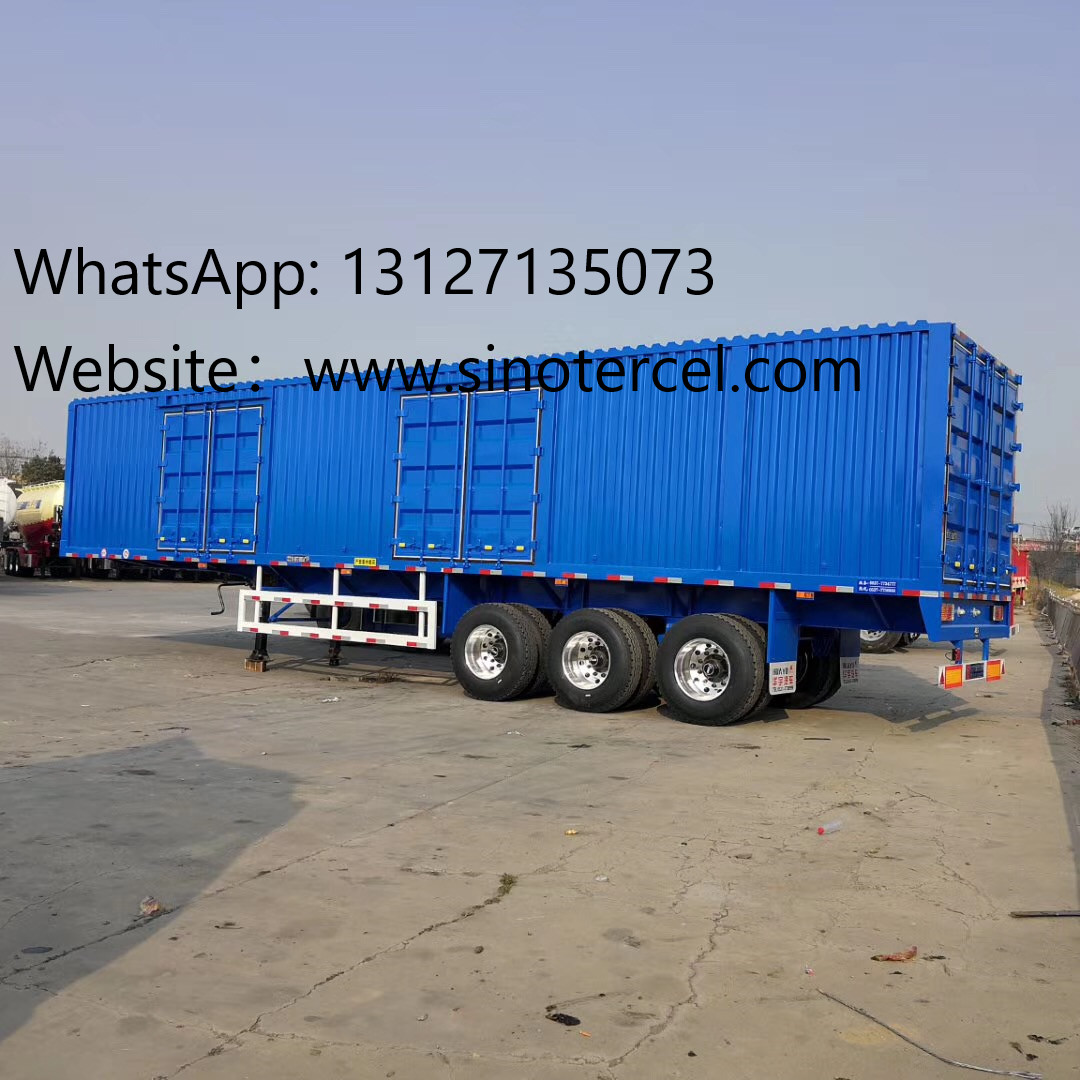 Easy Loading Unloading Box Semi Trailer 53ft Cargo Semi Trailer 3Axles ...