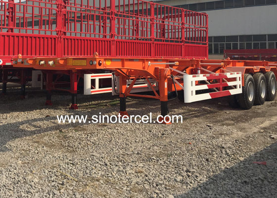 Flat Bed Semi Trailer 40ft Skeletal Semi Trailer 28T With 2/3/4 Axles