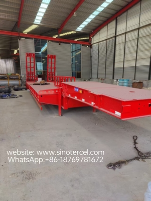 Heavy-Duty Low Bed Semi Trailer 60-100t Capacity Customizable