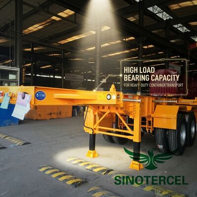 Skeletal Type Container Semi Trailer 60T 40 Ft Flatbed Semi Trailer