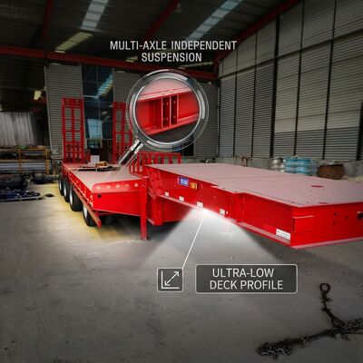 Heavy-Duty Low Bed Semi Trailer 60-100t Capacity Customizable
