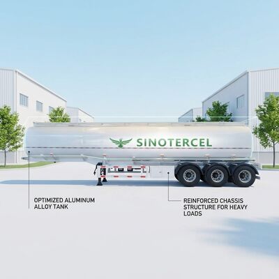 40-60m3 Fuel Tank Semi Trailer with 3 Axles and 12 Tires