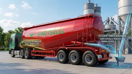 Bulk Cement Semi Trailer with 3 Axles and 45CBM Capacity