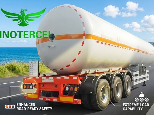 55000Ltr Gas Tank Semi Trailer Three Axles Lng Semi Trailer