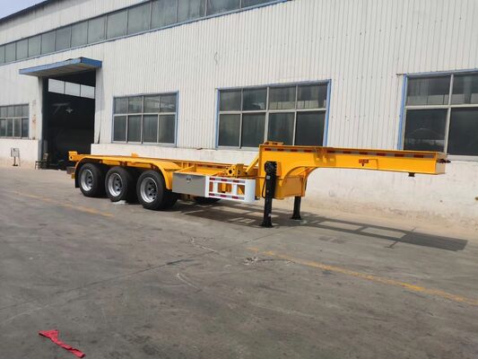 3 Axles Skeletal Type Container Semi Trailer Yellow Customer customization Transport container