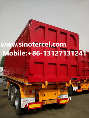 Red Loading Box Loading Unloading Box Cargo Semi Trailer 53 Ft 3 Axles 40-60Tons Red