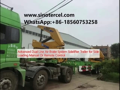 Advanced Dual Line Air Brake System Sidelifter Trailer for Side Loading Manual Or Remote Control