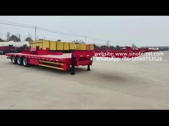 Semi Lowbed Trailer 60t 3 Axle Lowbed Trailer pull containers Applicable in height-restricted areas