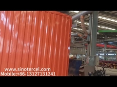 Yellow Enclosed Box Semi Trailer With Two Side Door Rear Double Door 30-50 Ton